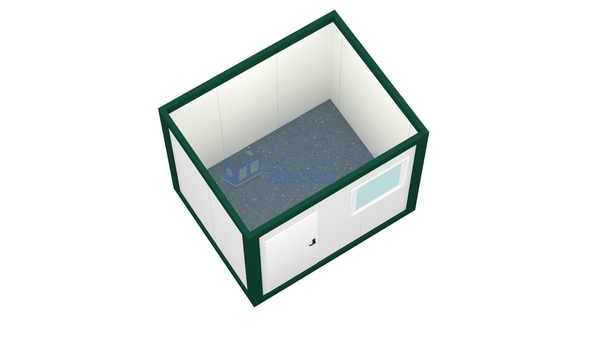 container birou bacau 3metri verde2
