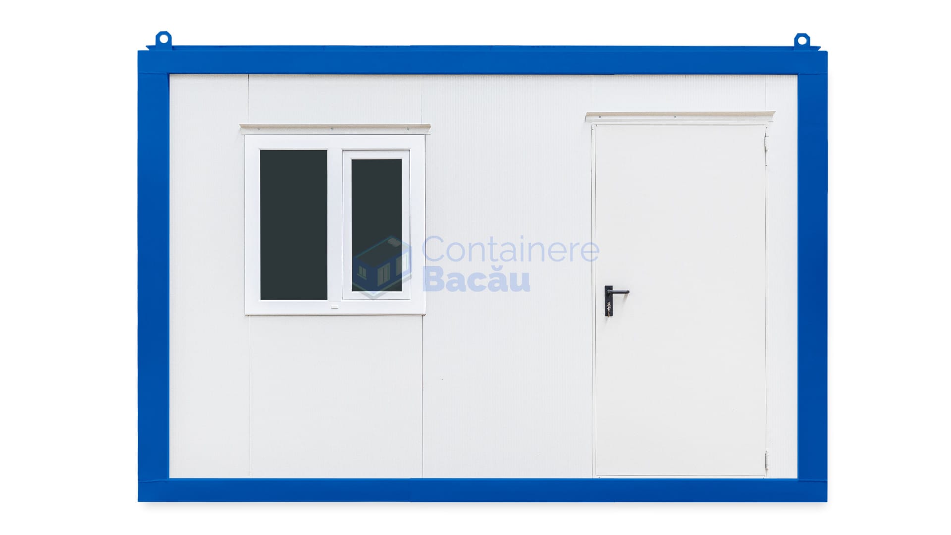 container birou bacau 4metri 1geam albastru