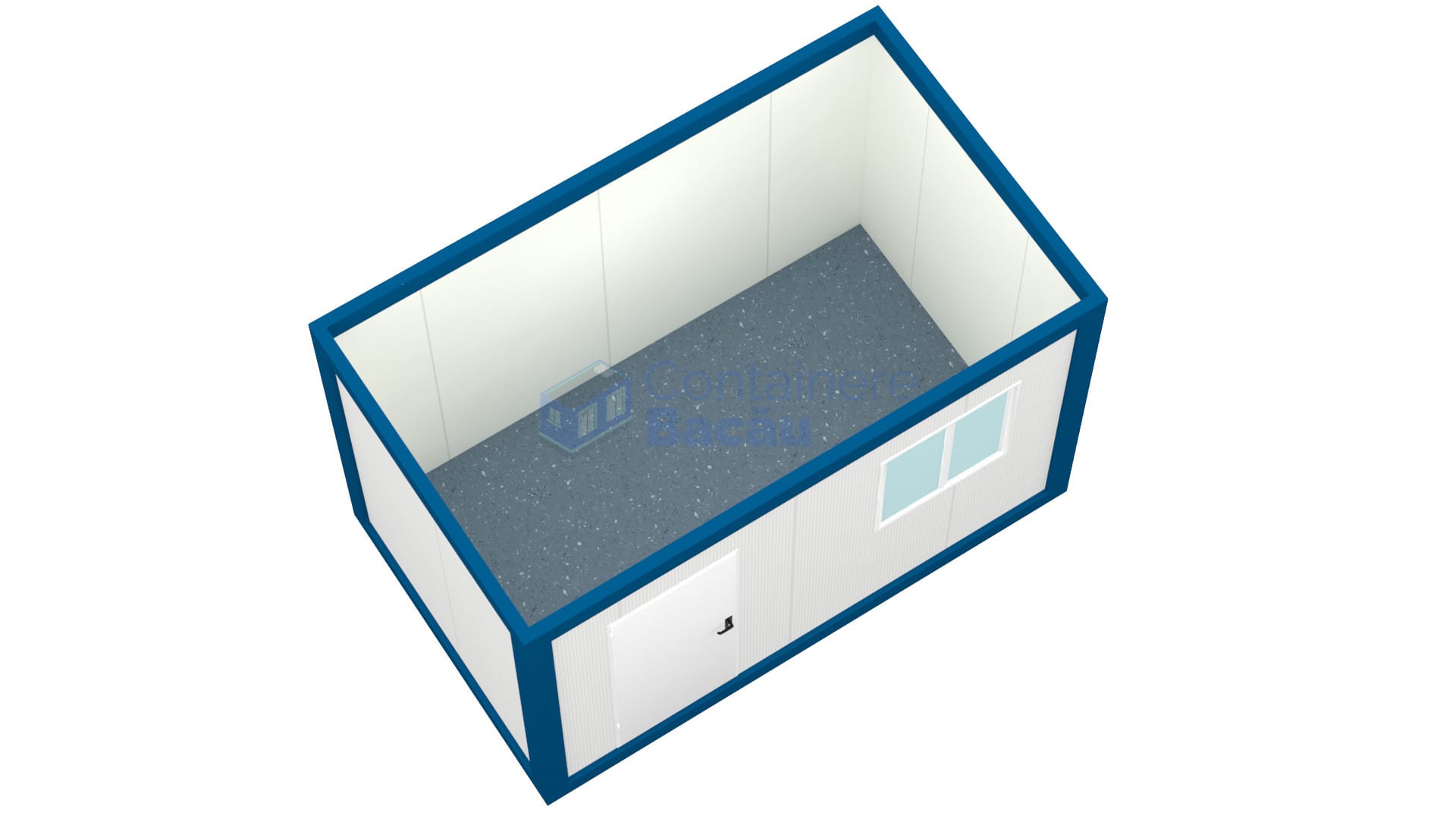 container birou bacau 4metri 1geam albastru1