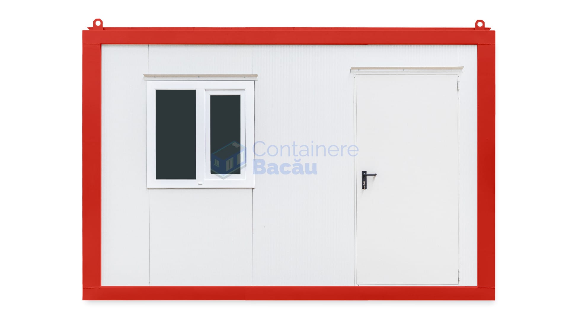 container birou bacau 4metri 1geam rosu
