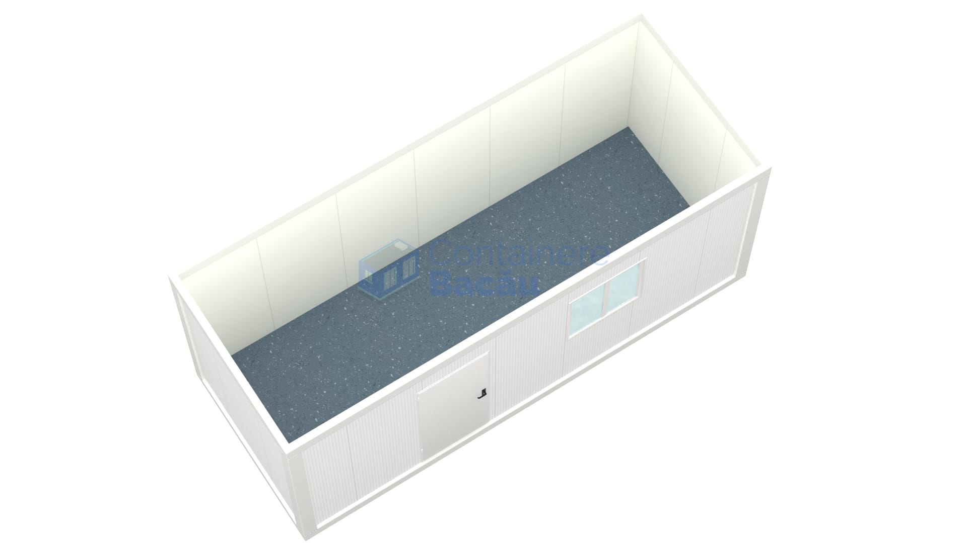 container birou bacau 6metri 1geam alb2