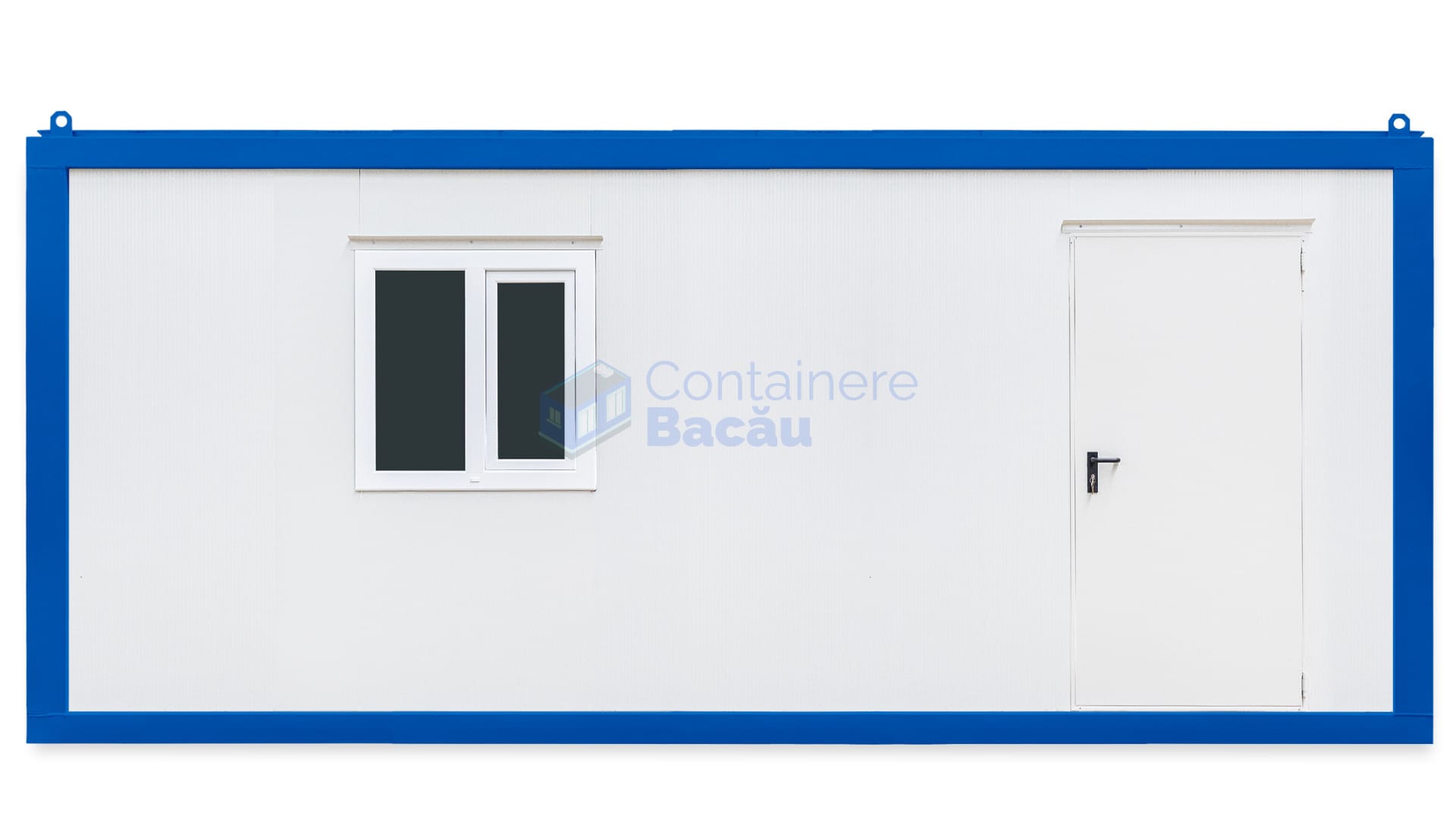 container birou bacau 6metri 1geam albastru